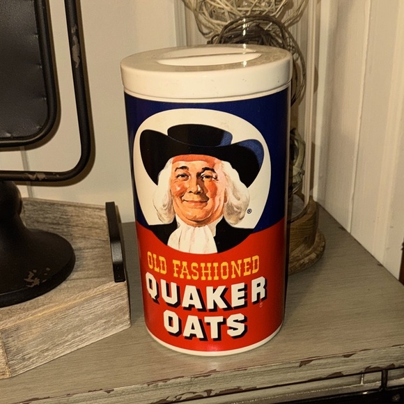 Vintage Quaker Oats Ceramic Canister/Cookie Jar/Container with Lid - Picture 1 of 2